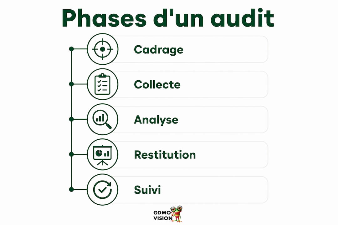 Schéma récapitulatif des principales étapes d’un audit organisationnel